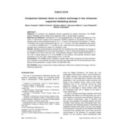 Comparison between direct vs indirect anchorage in two miniscrew- supported distalizing devices