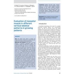 Evaluation of masseter muscle in different vertical skeletal patterns in growing patients