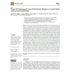 Direct 3D Printing of Clear Orthodontic Aligners: Current State and Future Possibilities