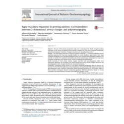 Rapid maxillary expansion in growing patients: Correspondence between 3-dimensional airway changes and polysomnography