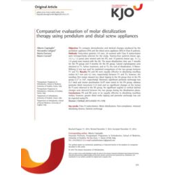 Comparative evaluation of molar distalization therapy using pendulum and distal screw appliances