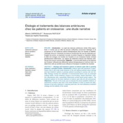 Étiologie et traitements des béances antérieures chez les patients en croissance: une étude narrative