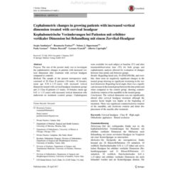 Cephalometric changes in growing patients with increased vertical dimension treated with cervical headgear