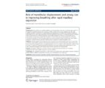 Role of mandibular displacement and airway size in improving breathing after rapid maxillary expansion